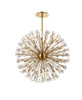 Elegant Lighting 2500D44SG Vera 44 inch crystal starburst round pendant in gold