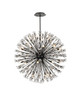 Elegant Lighting 2500D50BK Vera 50 inch crystal starburst round pendant in black