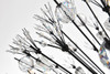 Elegant Lighting 2500D50BK Vera 50 inch crystal starburst round pendant in black