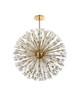 Elegant Lighting 2500D50SG Vera 50 inch crystal starburst round pendant in gold