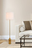 Living District LD2453FLBR Ines floor lamp in brass