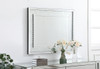 Elegant Decor MR913240 Sparkle collection crystal mirror 32 x 40 inch