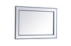 Elegant Decor MR33248BL Iris beaded mirror 48 x 32 inch in blue