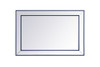 Elegant Decor MR33248BL Iris beaded mirror 48 x 32 inch in blue