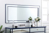 Elegant Decor MR33272BL Iris beaded mirror 72 x 32 inch in blue