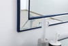 Elegant Decor MR33272BL Iris beaded mirror 72 x 32 inch in blue