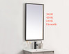 Elegant Decor MRE61836BK Pier 18x36 inch LED mirror with adjustable color temperature 3000K/4200K/6400K in black