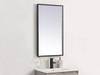 Elegant Decor MRE61836BK Pier 18x36 inch LED mirror with adjustable color temperature 3000K/4200K/6400K in black