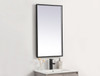 Elegant Decor MRE61836BK Pier 18x36 inch LED mirror with adjustable color temperature 3000K/4200K/6400K in black