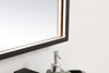 Elegant Decor MRE61836BK Pier 18x36 inch LED mirror with adjustable color temperature 3000K/4200K/6400K in black