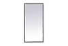 Elegant Decor MRE61836BK Pier 18x36 inch LED mirror with adjustable color temperature 3000K/4200K/6400K in black