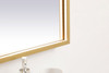 Elegant Decor MRE61836BR Pier 18x36 inch LED mirror with adjustable color temperature 3000K/4200K/6400K in brass