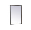 Elegant Decor MRE62030BK Pier 20x30 inch LED mirror with adjustable color temperature 3000K/4200K/6400K in black