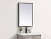 Elegant Decor MRE62030BK Pier 20x30 inch LED mirror with adjustable color temperature 3000K/4200K/6400K in black