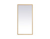 Elegant Decor MRE62030BR Pier 20x30 inch LED mirror with adjustable color temperature 3000K/4200K/6400K in brass
