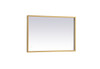 Elegant Decor MRE62030BR Pier 20x30 inch LED mirror with adjustable color temperature 3000K/4200K/6400K in brass