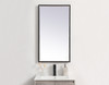 Elegant Decor MRE62036BK Pier 20x36 inch LED mirror with adjustable color temperature 3000K/4200K/6400K in black
