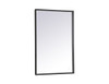 Elegant Decor MRE62040BK Pier 20x40 inch LED mirror with adjustable color temperature 3000K/4200K/6400K in black