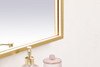 Elegant Decor MRE62040BR Pier 20x40 inch LED mirror with adjustable color temperature 3000K/4200K/6400K in brass