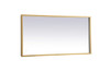 Elegant Decor MRE62040BR Pier 20x40 inch LED mirror with adjustable color temperature 3000K/4200K/6400K in brass