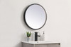 Elegant Decor MRE6021BK Pier 21 inch LED mirror with adjustable color temperature 3000K/4200K/6400K in black