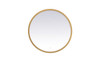 Elegant Decor MRE6021BR Pier 21 inch LED mirror with adjustable color temperature 3000K/4200K/6400K in brass