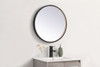 Elegant Decor MRE6024BK Pier 24 inch LED mirror with adjustable color temperature 3000K/4200K/6400K in black