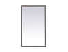 Elegant Decor MRE62430BK Pier 24x30 inch LED mirror with adjustable color temperature 3000K/4200K/6400K in black
