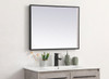 Elegant Decor MRE62430BK Pier 24x30 inch LED mirror with adjustable color temperature 3000K/4200K/6400K in black