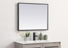 Elegant Decor MRE62430BK Pier 24x30 inch LED mirror with adjustable color temperature 3000K/4200K/6400K in black