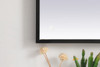 Elegant Decor MRE62430BK Pier 24x30 inch LED mirror with adjustable color temperature 3000K/4200K/6400K in black