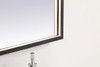 Elegant Decor MRE62430BK Pier 24x30 inch LED mirror with adjustable color temperature 3000K/4200K/6400K in black