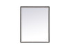 Elegant Decor MRE62430BK Pier 24x30 inch LED mirror with adjustable color temperature 3000K/4200K/6400K in black