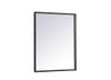 Elegant Decor MRE62430BK Pier 24x30 inch LED mirror with adjustable color temperature 3000K/4200K/6400K in black