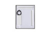 Elegant Decor MRE62430BK Pier 24x30 inch LED mirror with adjustable color temperature 3000K/4200K/6400K in black