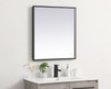 Elegant Decor MRE62436BK Pier 24x36 inch LED mirror with adjustable color temperature 3000K/4200K/6400K in black