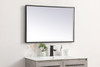 Elegant Decor MRE62436BK Pier 24x36 inch LED mirror with adjustable color temperature 3000K/4200K/6400K in black