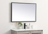 Elegant Decor MRE62436BK Pier 24x36 inch LED mirror with adjustable color temperature 3000K/4200K/6400K in black
