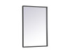Elegant Decor MRE62436BK Pier 24x36 inch LED mirror with adjustable color temperature 3000K/4200K/6400K in black