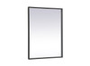 Elegant Decor MRE62440BK Pier 24x40 inch LED mirror with adjustable color temperature 3000K/4200K/6400K in black