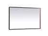 Elegant Decor MRE62440BK Pier 24x40 inch LED mirror with adjustable color temperature 3000K/4200K/6400K in black