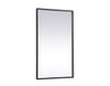 Elegant Decor MRE62440BK Pier 24x40 inch LED mirror with adjustable color temperature 3000K/4200K/6400K in black