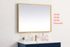 Elegant Decor MRE62440BR Pier 24x40 inch LED mirror with adjustable color temperature 3000K/4200K/6400K in brass