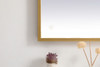 Elegant Decor MRE62736BR Pier 27x36 inch LED mirror with adjustable color temperature 3000K/4200K/6400K in brass