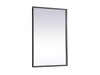 Elegant Decor MRE62740BK Pier 27x40 inch LED mirror with adjustable color temperature 3000K/4200K/6400K in black