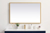 Elegant Decor MRE62740BR Pier 27x40 inch LED mirror with adjustable color temperature 3000K/4200K/6400K in brass