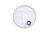 Elegant Decor MRE6028BR Pier 28 inch LED mirror with adjustable color temperature 3000K/4200K/6400K in brass