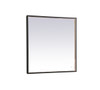 Elegant Decor MRE63030BK Pier 30x30 inch LED mirror with adjustable color temperature 3000K/4200K/6400K in black