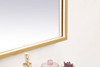 Elegant Decor MRE63030BR Pier 30x30 inch LED mirror with adjustable color temperature 3000K/4200K/6400K in brass