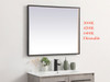 Elegant Decor MRE63036BK Pier 30x36 inch LED mirror with adjustable color temperature 3000K/4200K/6400K in black